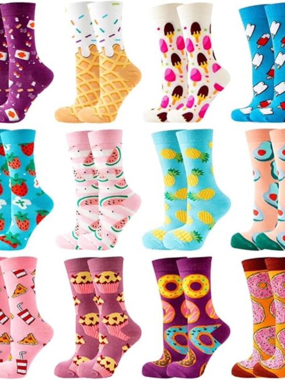 Fun Socks for Women Novelty Funny Crazy Cool funky Socks Food Animal